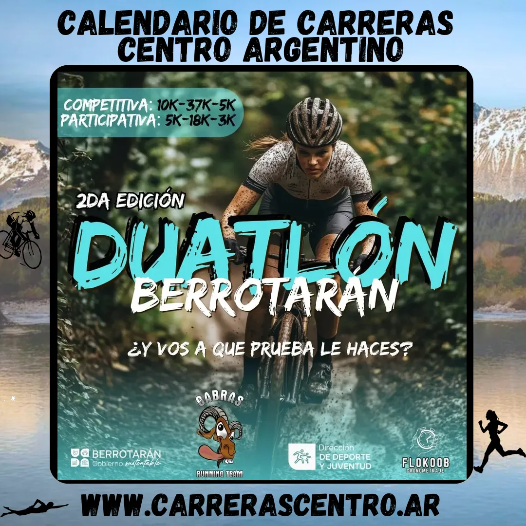 Flyer de Duatlón Berrotarán 2024