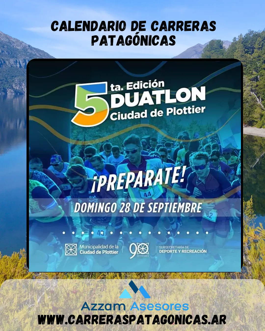 Flyer de Duatlón Ciudad de Plottier 2025