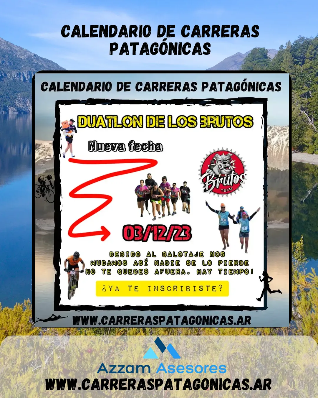 Flyer de DUATLÓN DE LOS BRUTOS 2023