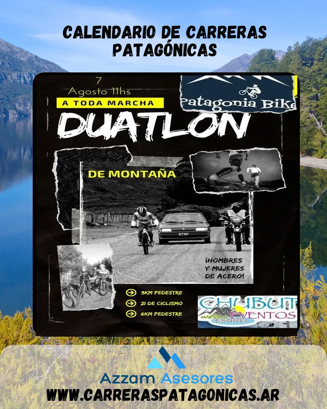 Flyer de DUATLÓN DE MONTAÑA GUERREROS EN PIE 2022