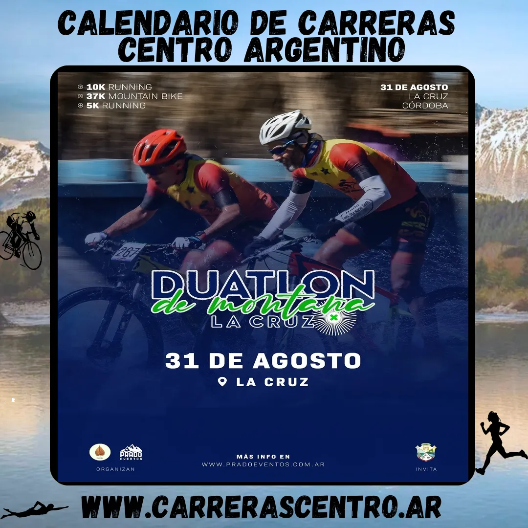 Flyer de Duatlón de montaña La Cruz 2025