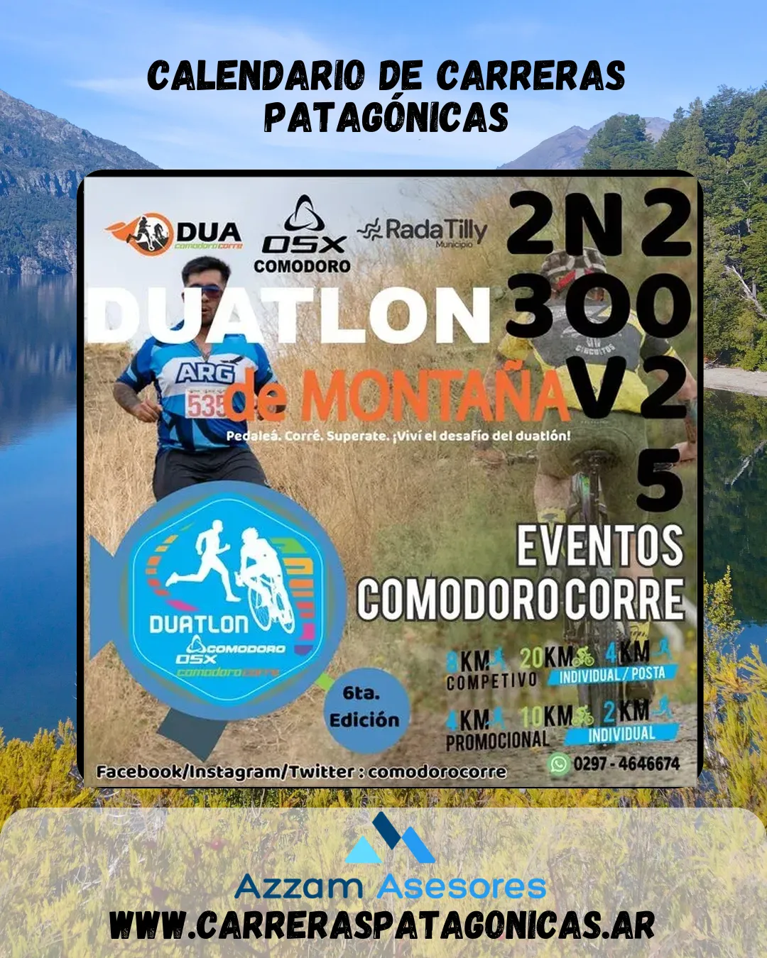 Flyer de Duatlón de Montaña «OSX Comodoro» 2025