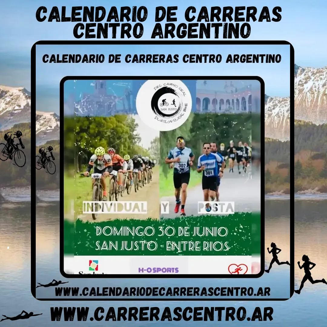 Flyer de Duatlón del Camino Real 2024