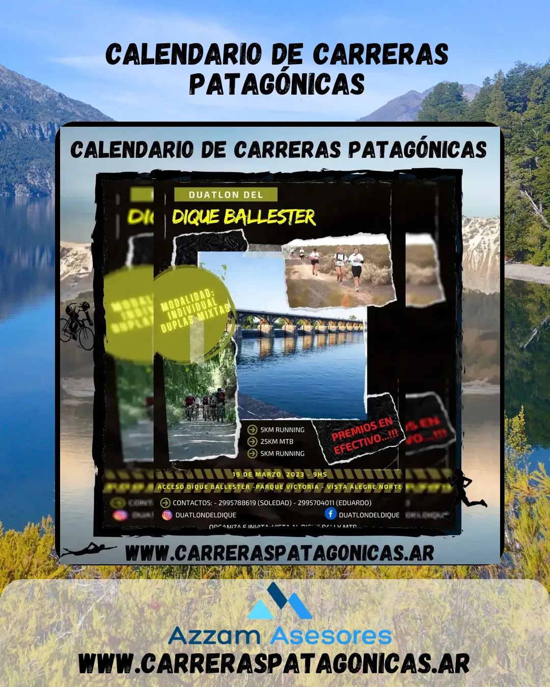 Flyer de Duatlón del Dique Ballester 2023