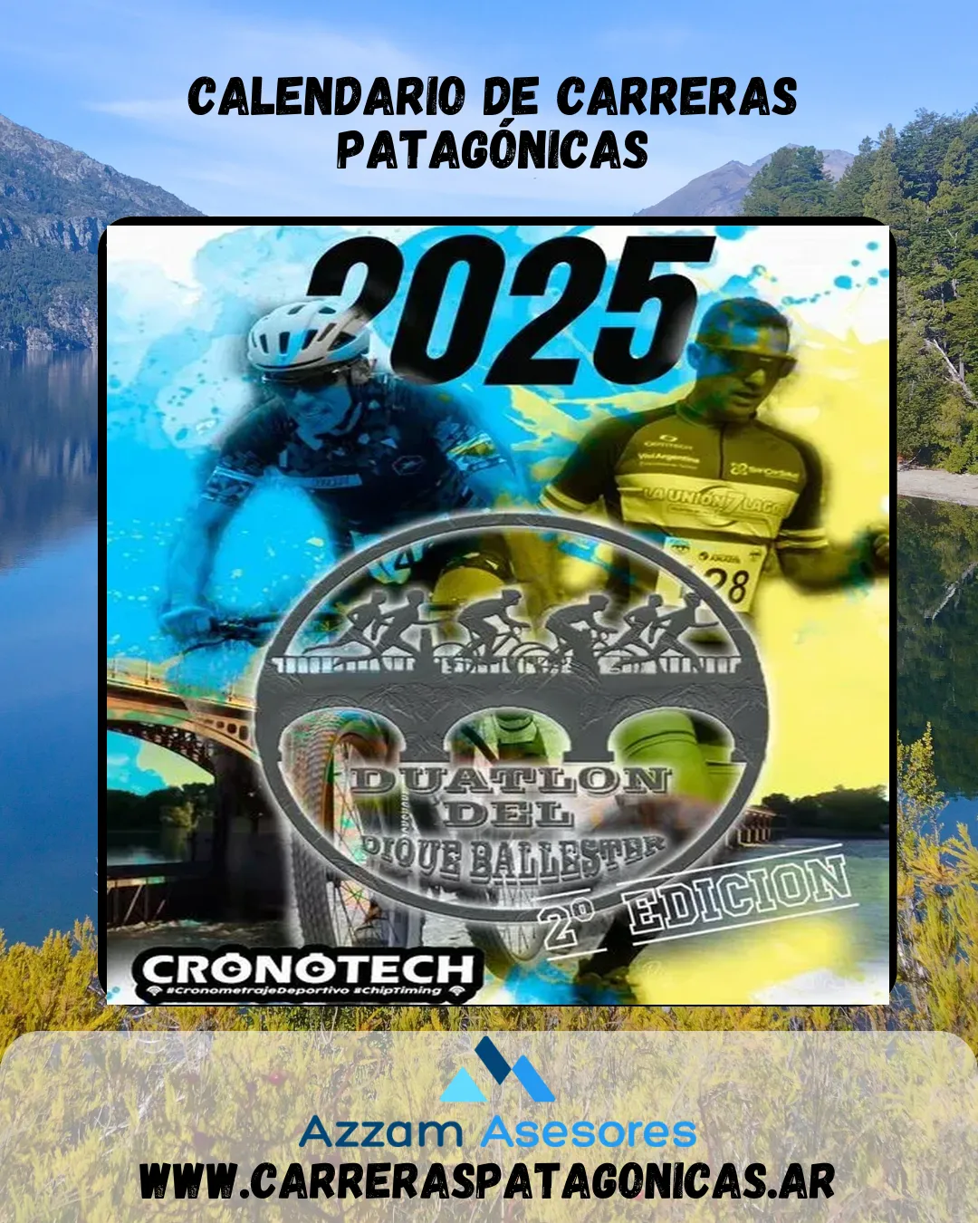 Flyer de Duatlón del Dique Ballester 2025