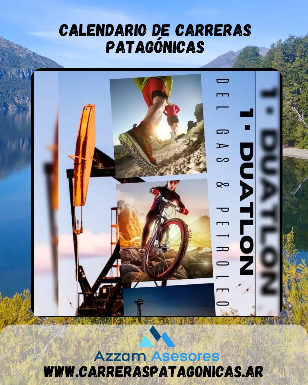 Flyer de Duatlón del Gas Y Petroleo 2022
