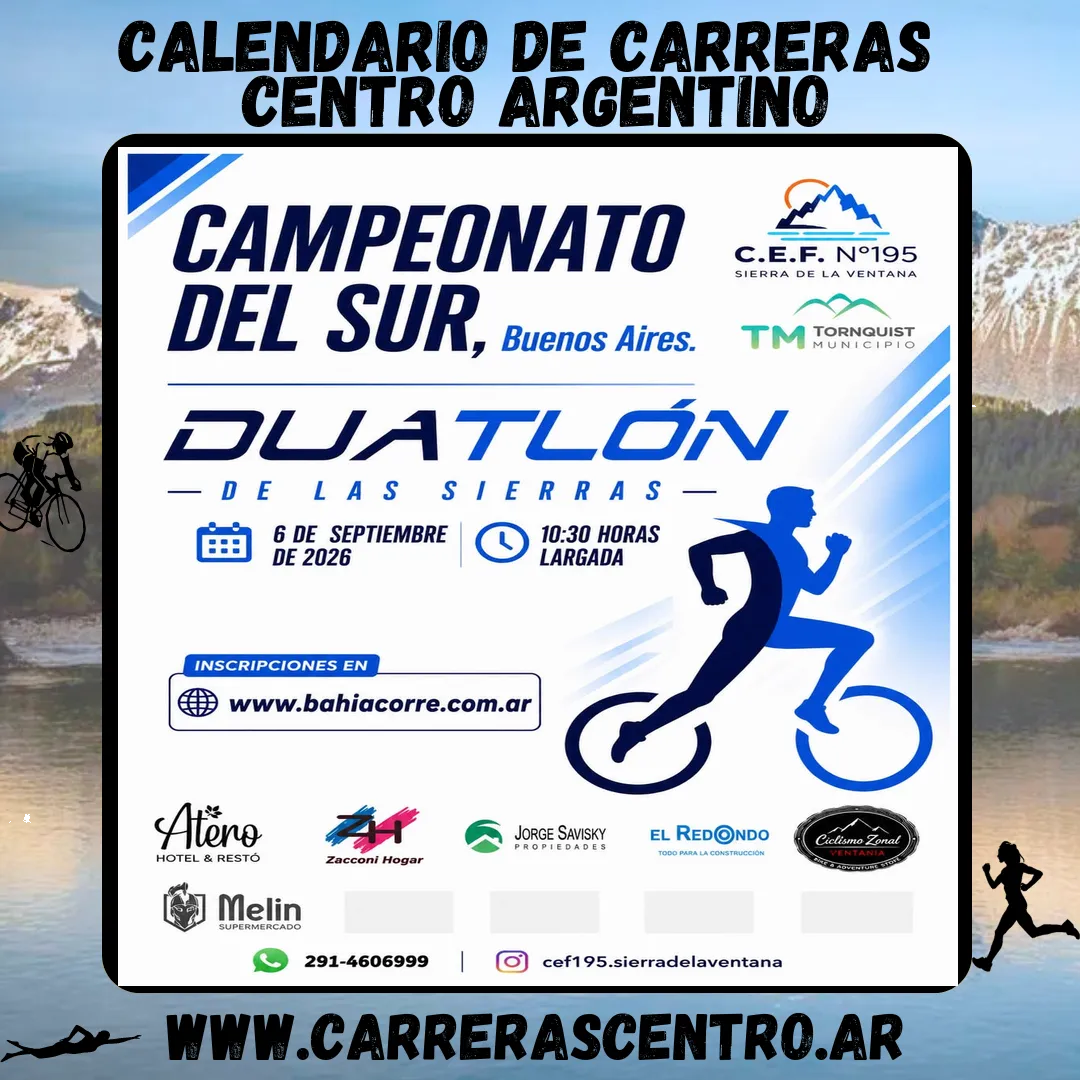 Flyer de Duatlón del Sur 2026 - Duatlón de las Sierras