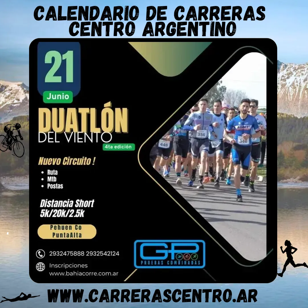 Flyer de Duatlón del Viento 2025