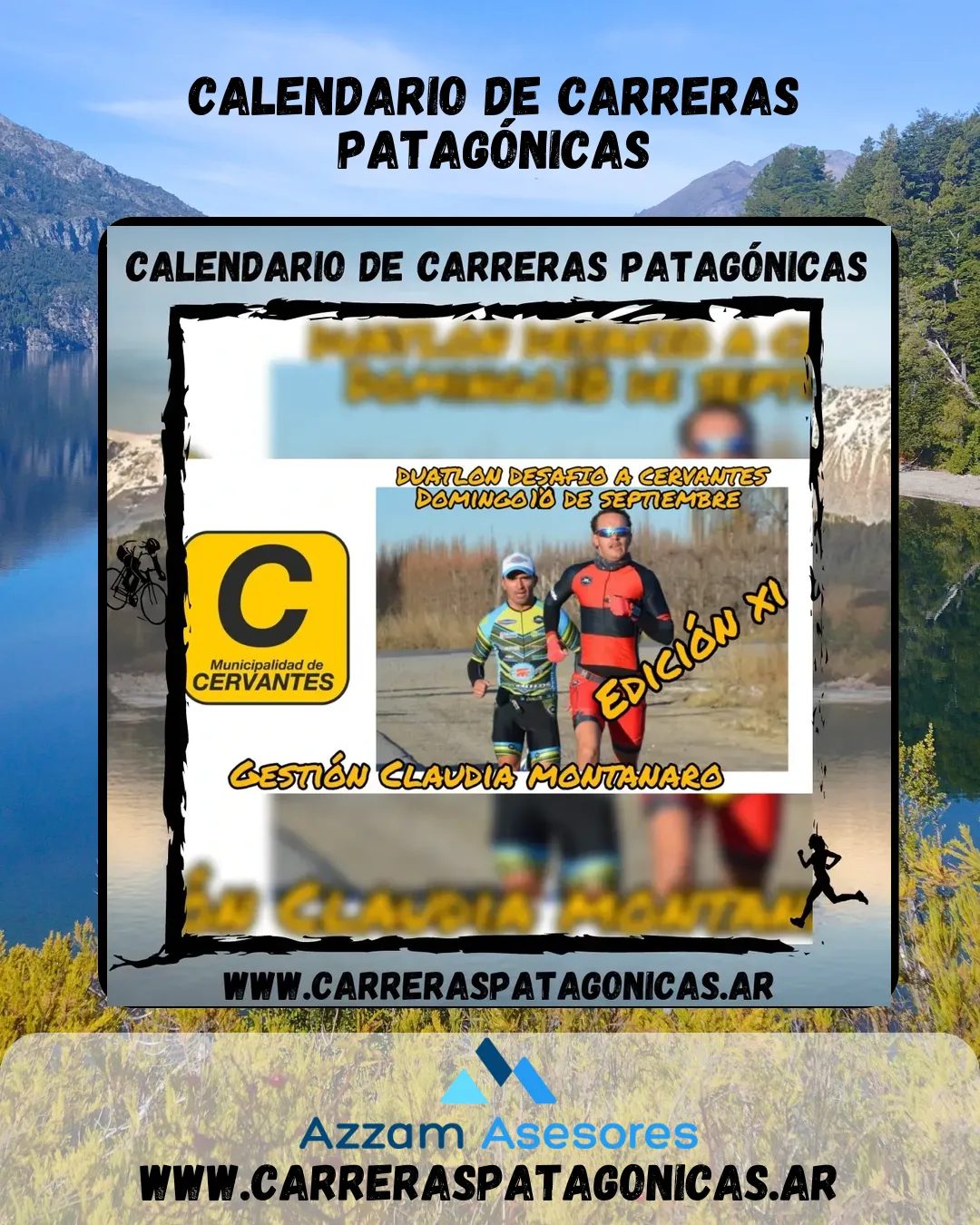 Flyer de Duatlón Desafío a Cervantes 2023