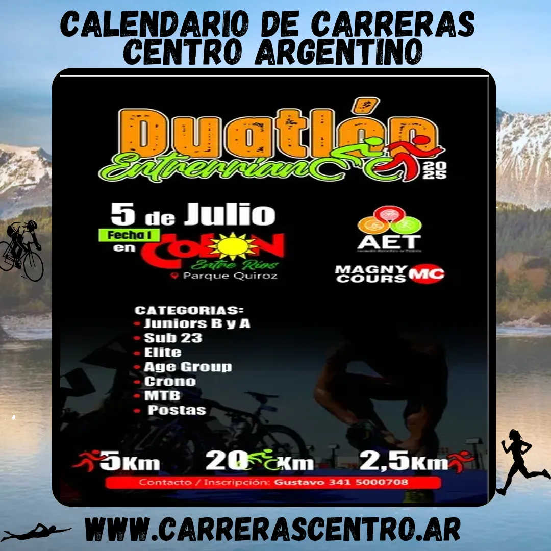 Flyer de Duatlón Entrerriano 2025