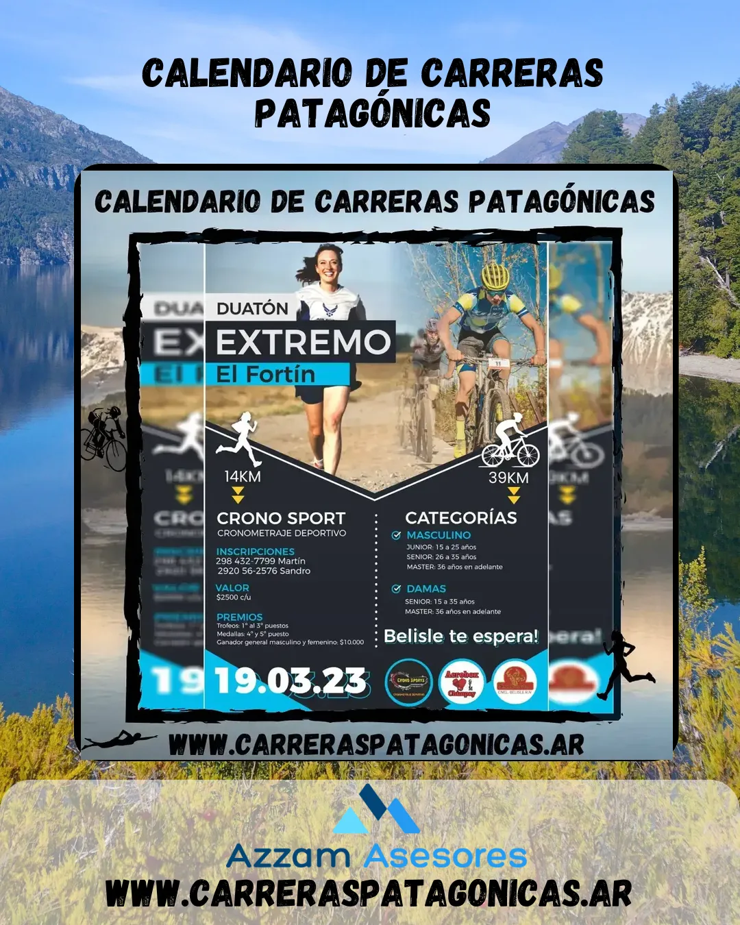 Flyer de Duatlón Extremo El Fortín 2023