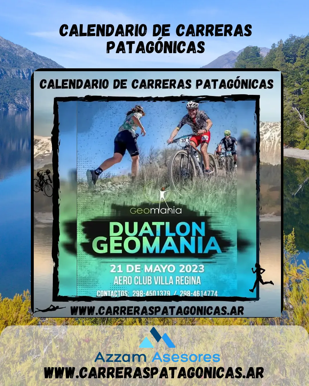 Flyer de Duatlón Geomania 2023