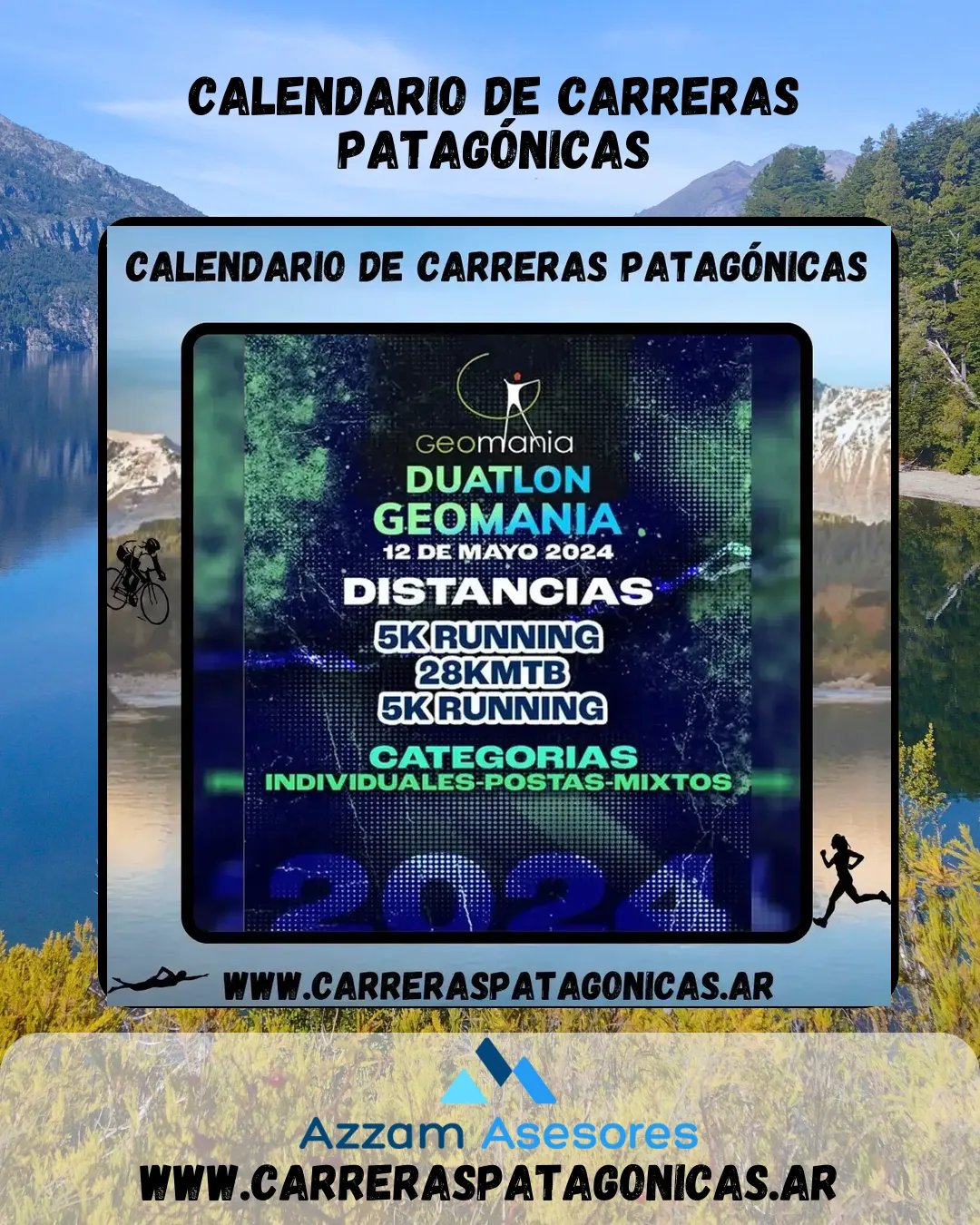 Flyer de Duatlón Geomania 2024