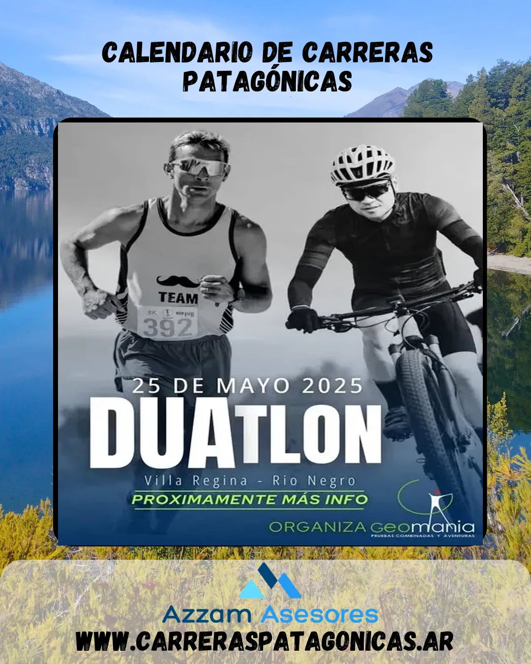 Flyer de Duatlón Geomania 2025