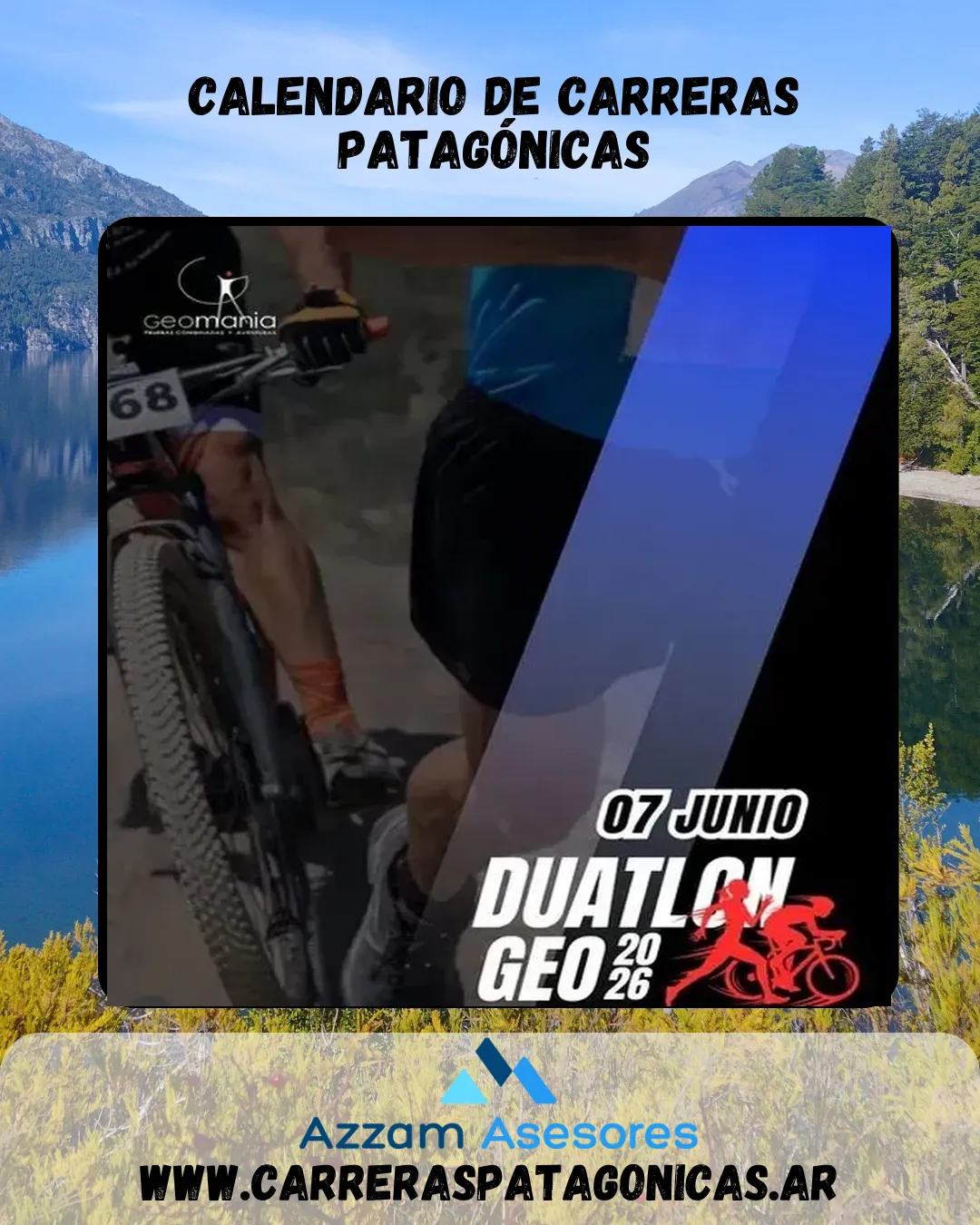 Flyer de Duatlón Geomania 2026