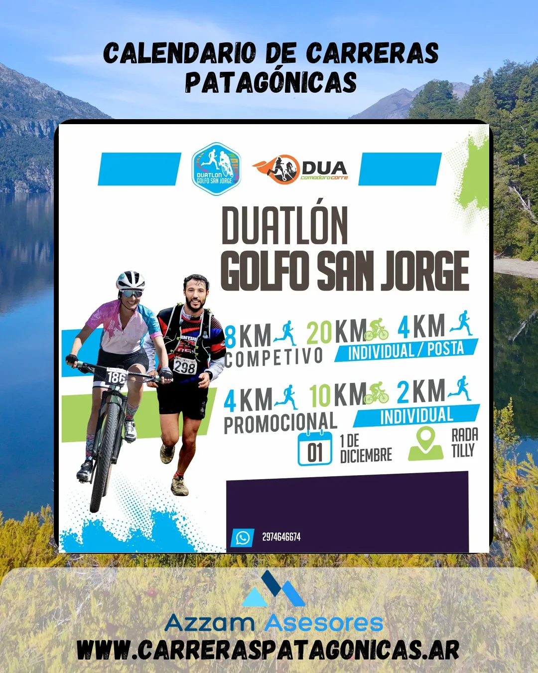 Flyer de DUATLÓN GOLFO SAN JORGE 2024
