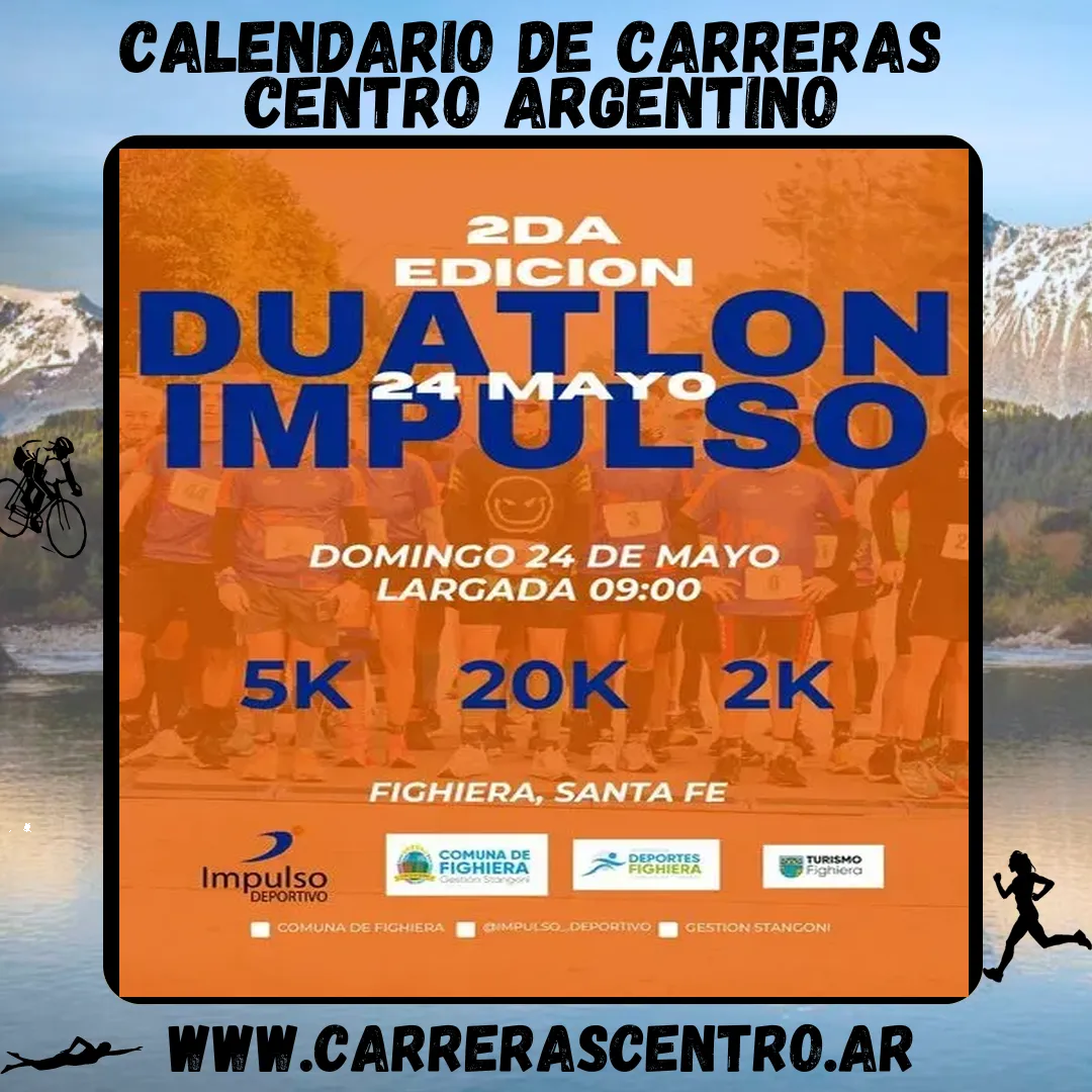 Flyer de Duatlón Impulso Fighiera 2026