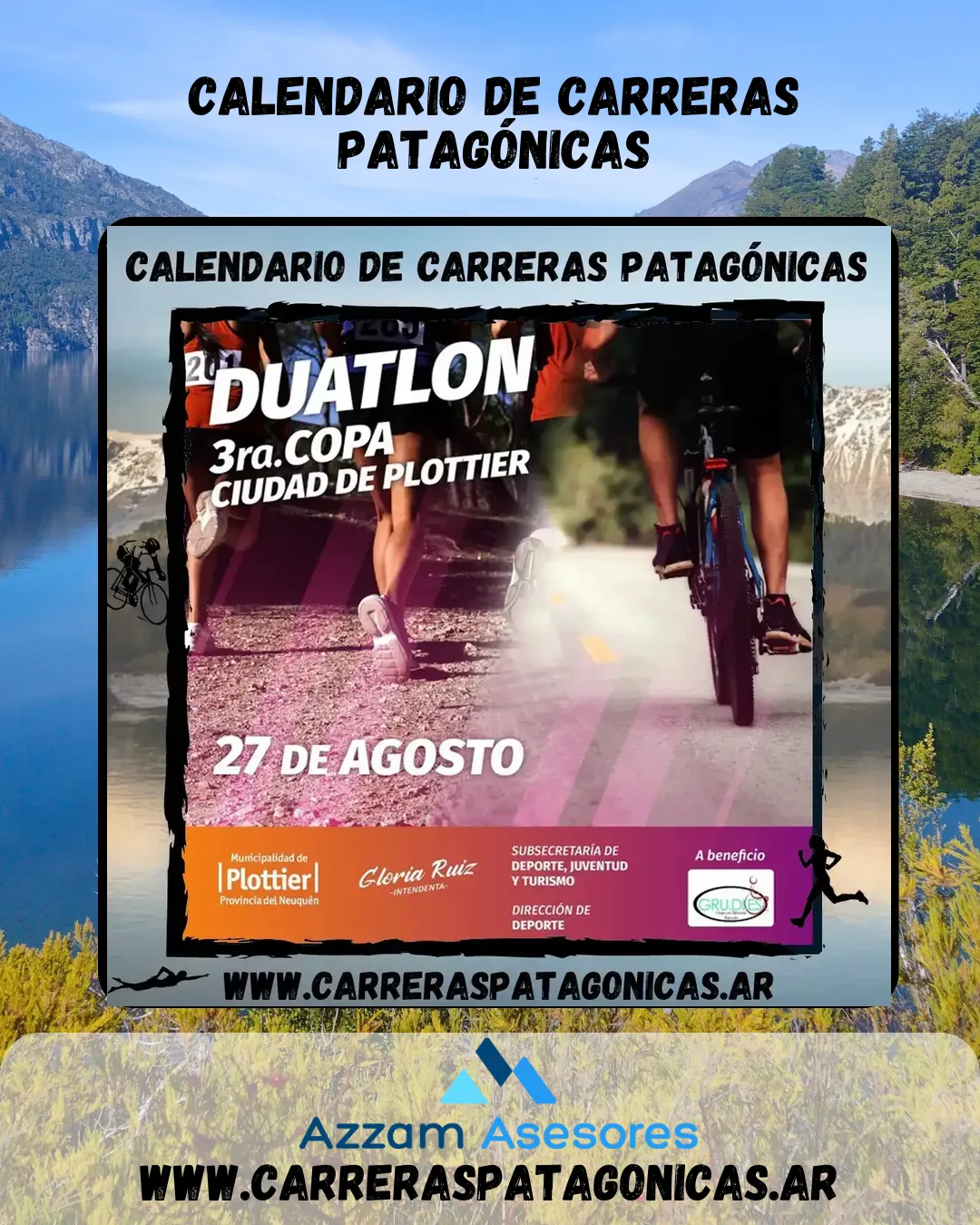 Flyer de Duatlón Plottier 2023