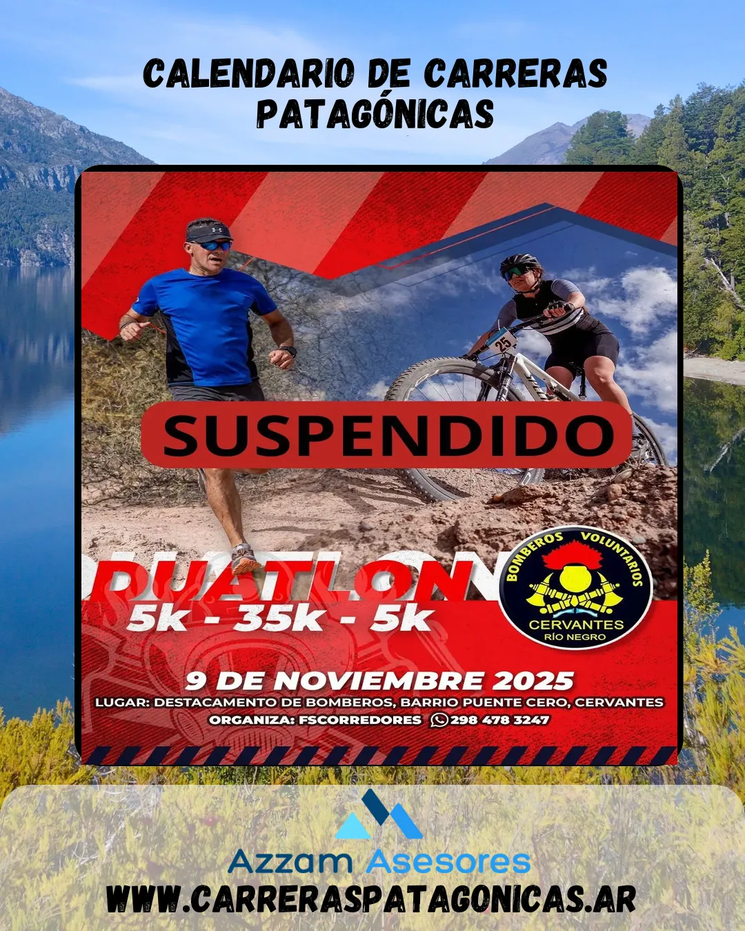 Flyer de Duatlón Puente Cero 2025