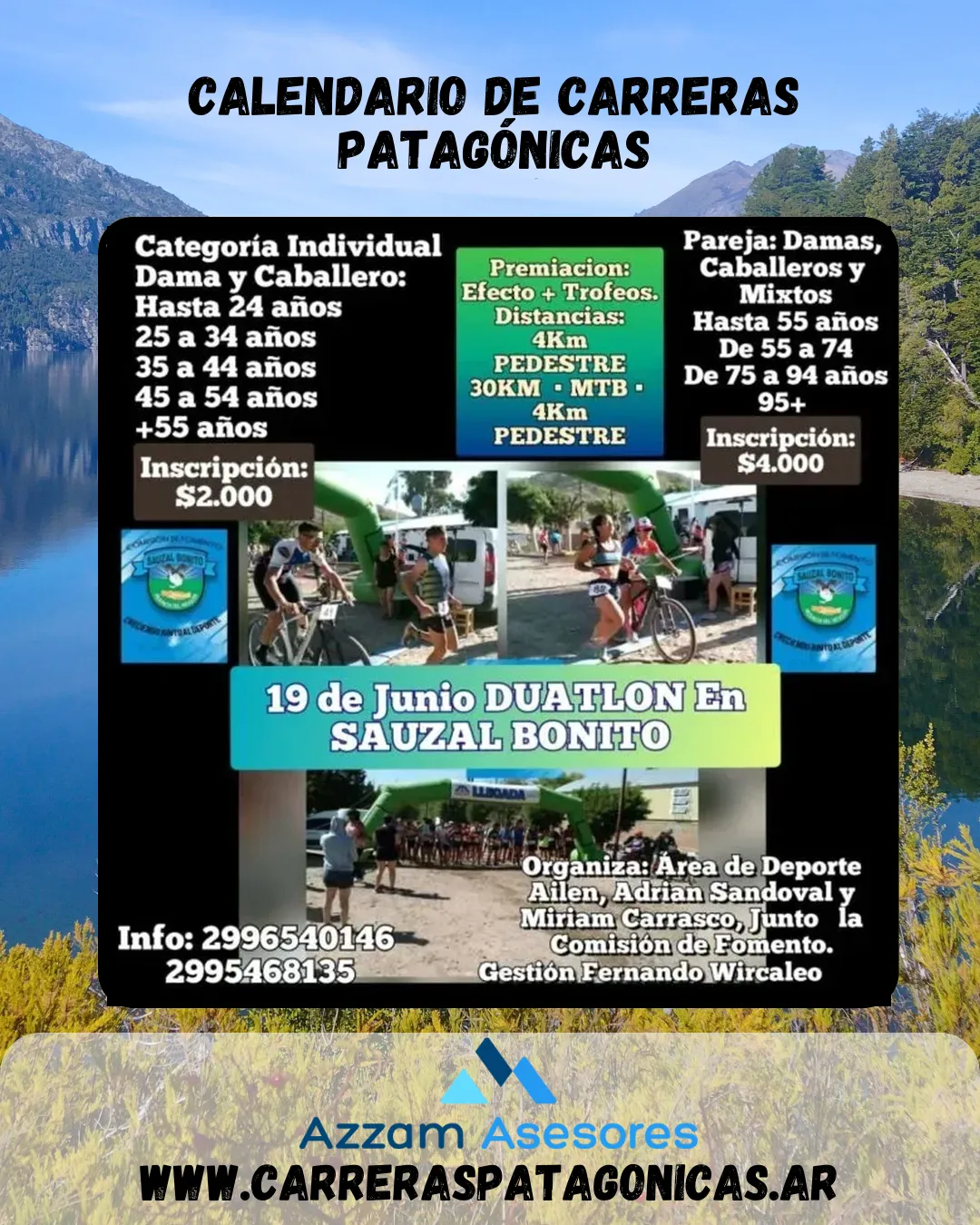 Flyer de DUATLON SAUZAL BONITO 2022