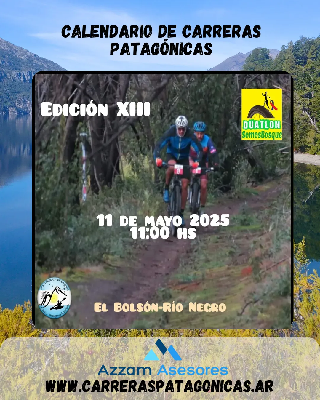 Flyer de Duatlón Somos Bosque 2025