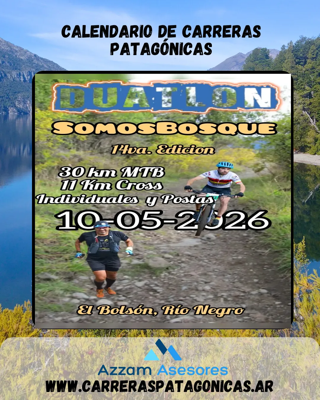 Flyer de Duatlón Somos Bosque 2026