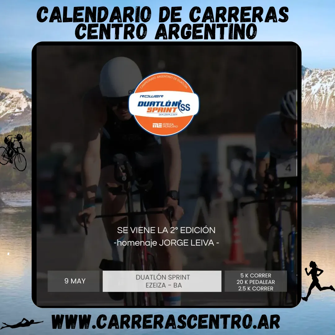 Flyer de Duatlón Sprint ISS Ezeiza 2026