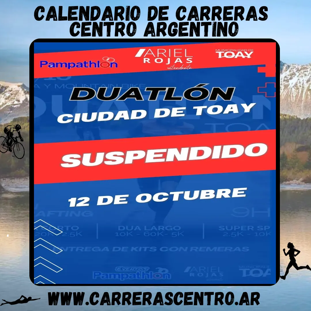 Flyer de Duatlón Toay 2025