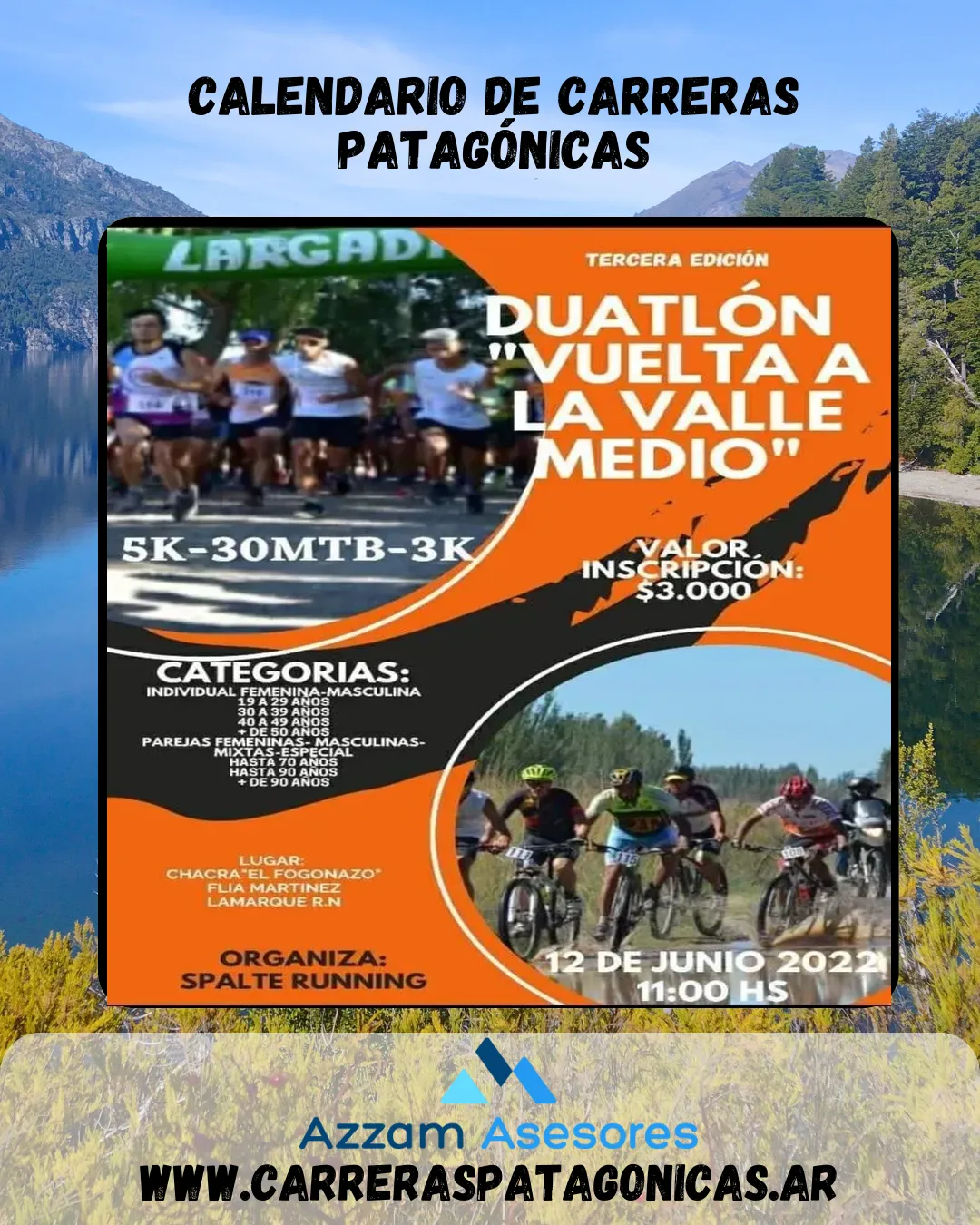 Flyer de DUATLÓN VUELTA A LA VALLE MEDIO 2022