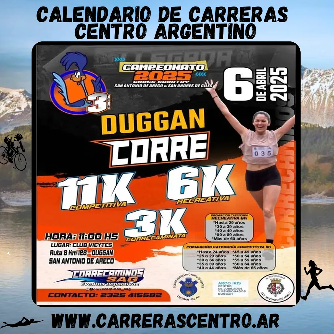 Flyer de Duggan Corre 2025
