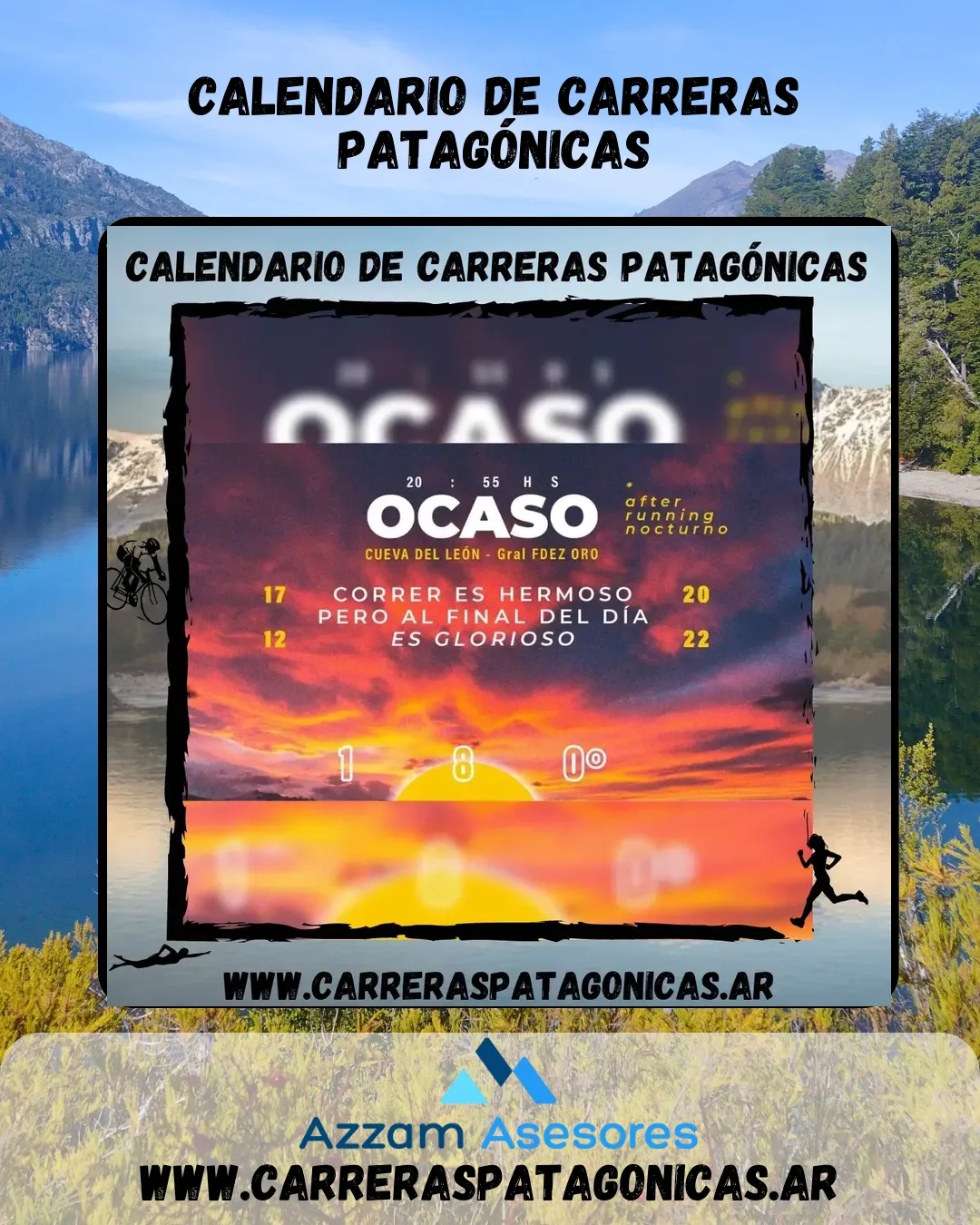 Flyer de Edición Ocaso Con Valle Trail 2022