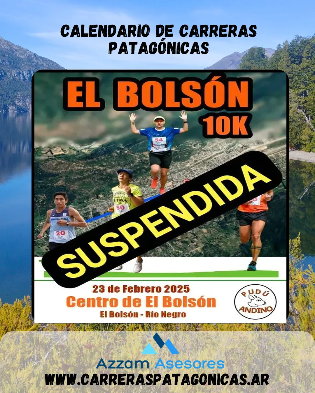 Flyer de El Bolsón 10K 2025
