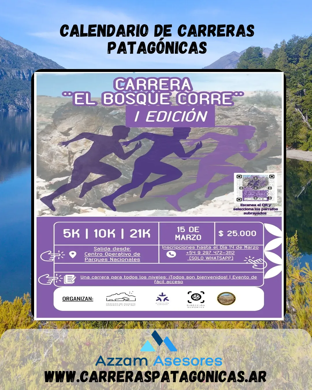Flyer de El Bosque Corre 2025