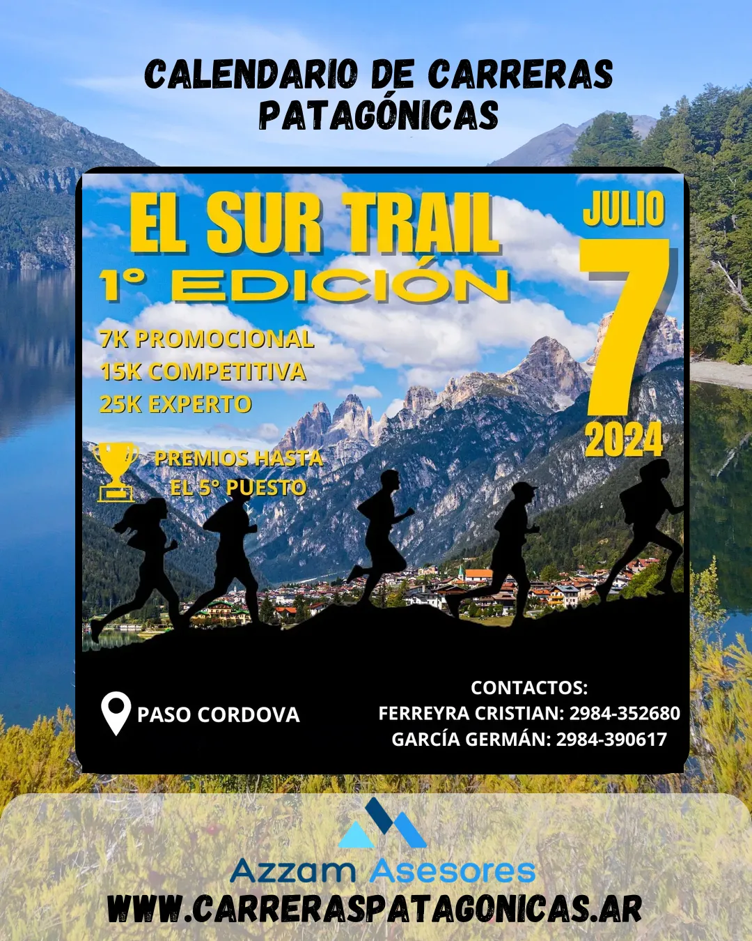 Flyer de El Sur Trail 2024