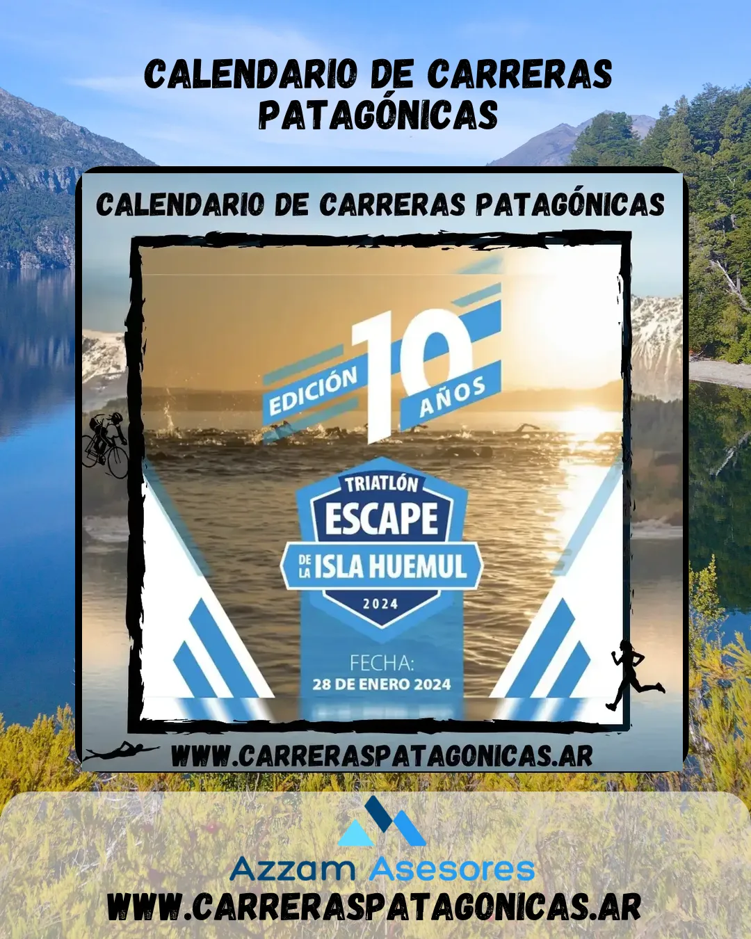 Flyer de Escape de la Isla Huemul 2024