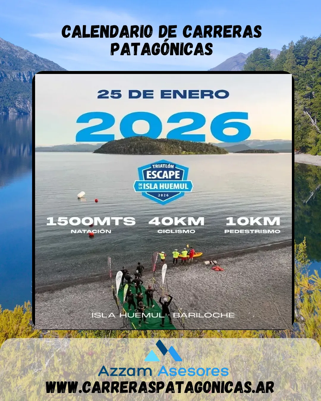 Flyer de Escape de la Isla Huemul 2026