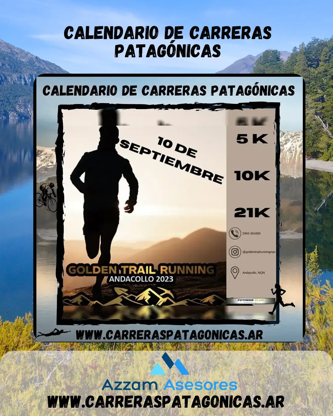 Flyer de Golden Trail Running 2023