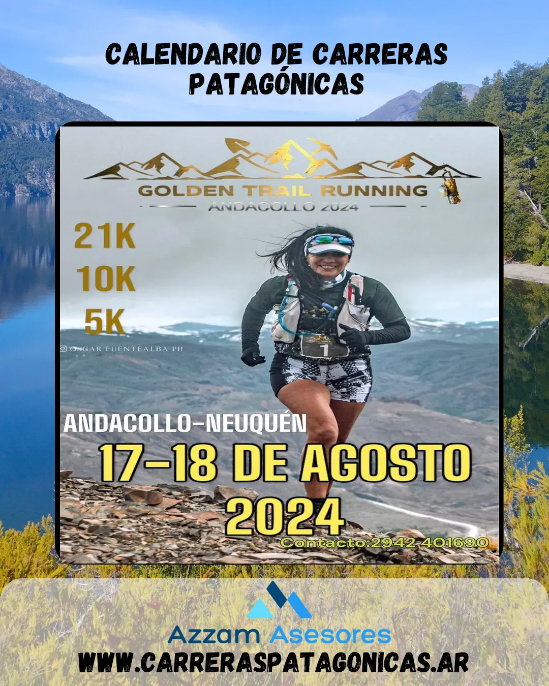 Flyer de Golden Trail Running 2024