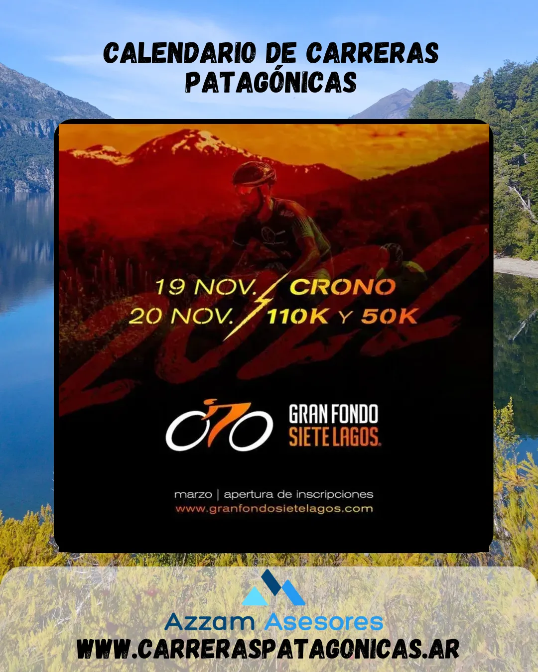 Flyer de GRAN FONDO 7 LAGOS 2022