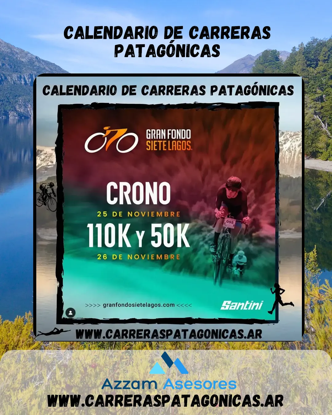 Flyer de GRAN FONDO 7 LAGOS 2023