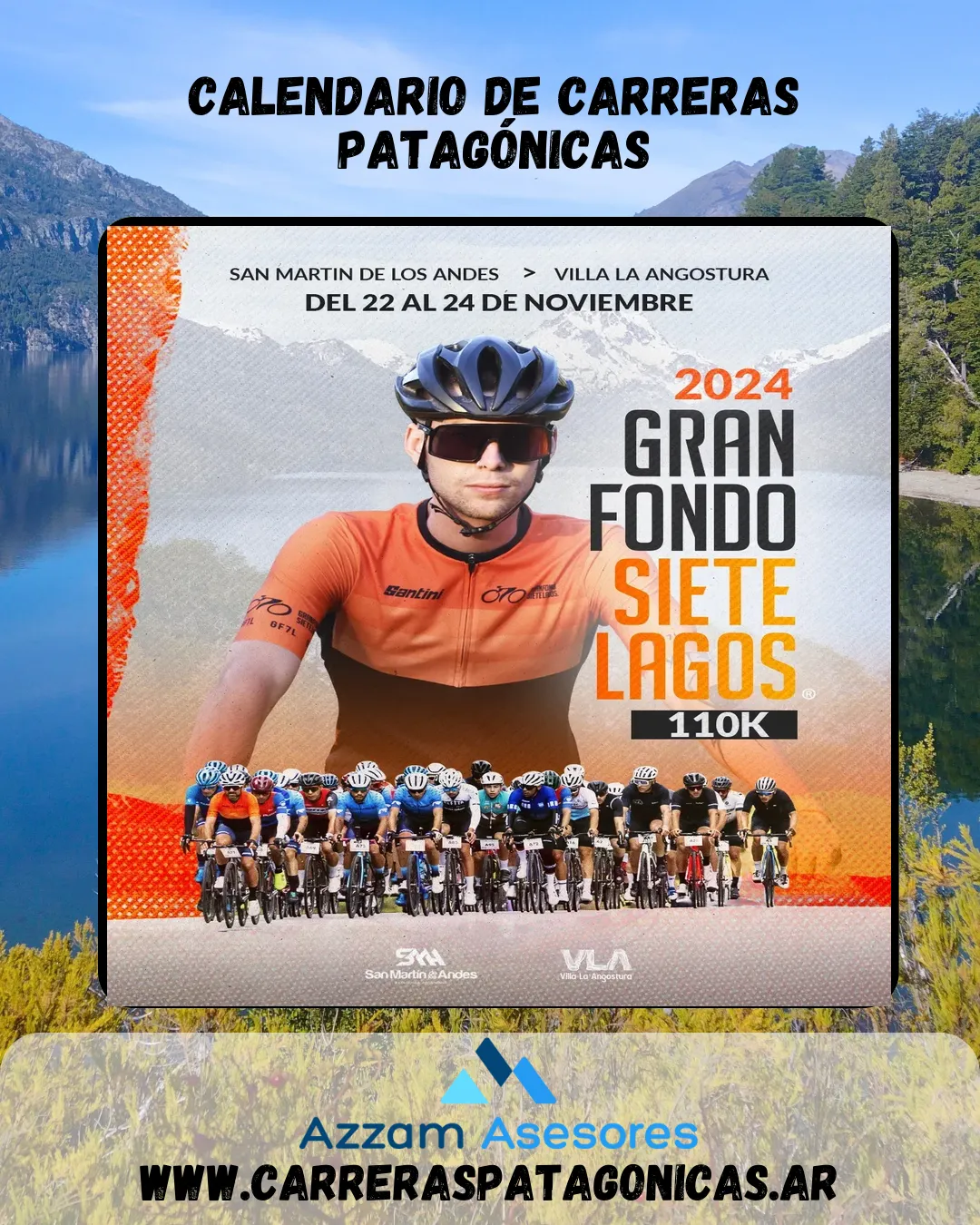 Flyer de GRAN FONDO 7 LAGOS 2024