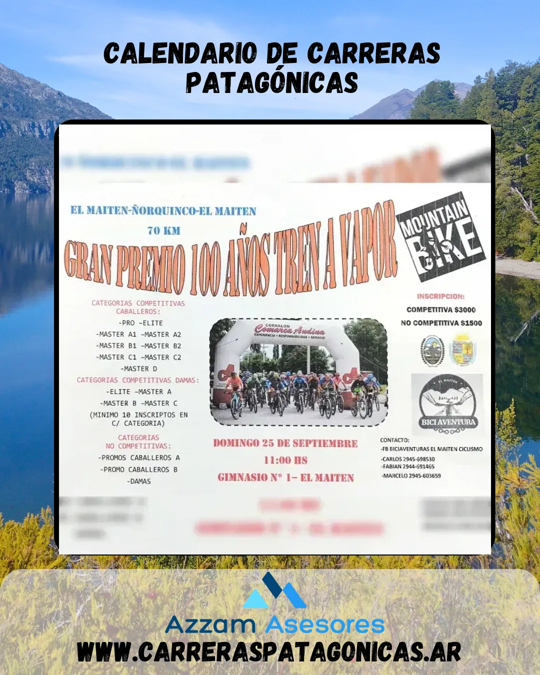Flyer de GRAN PREMIO: 100 AÑOS DEL TREN A VAPOR 2022