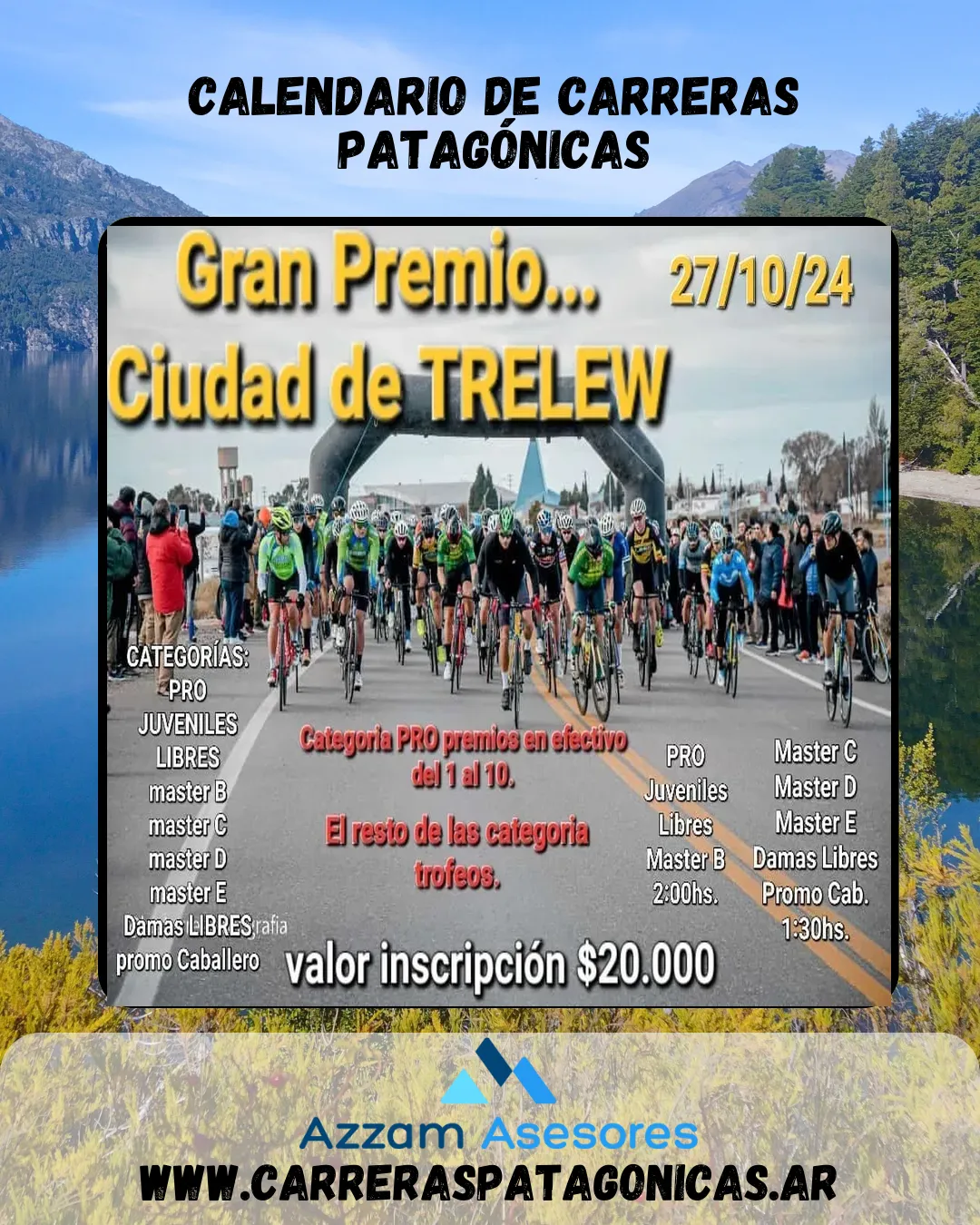 Flyer de Gran Premio Ciudad de Trelew 2024