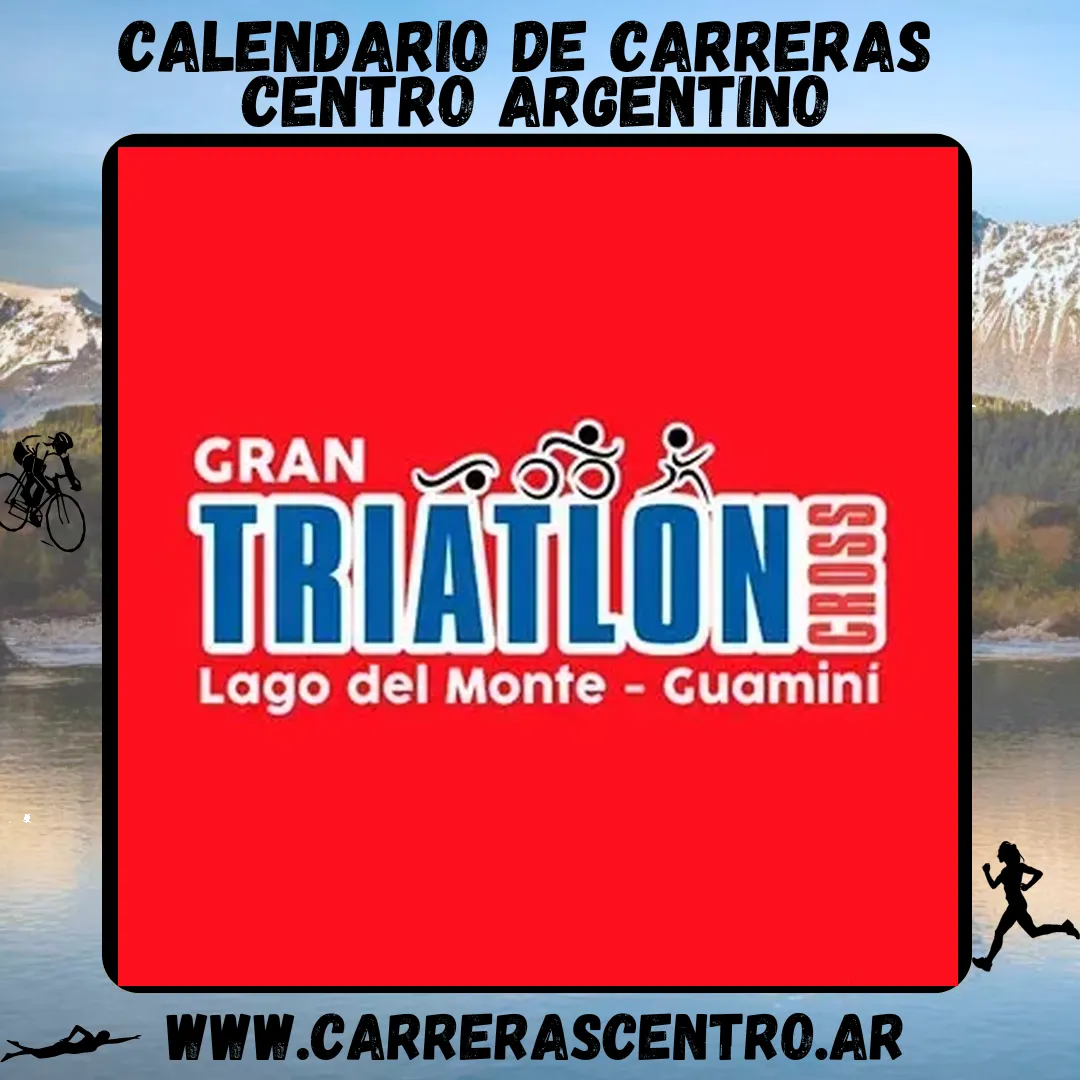 Flyer de Gran Triatlón Cross Lago del Monte – Guaminí 2025