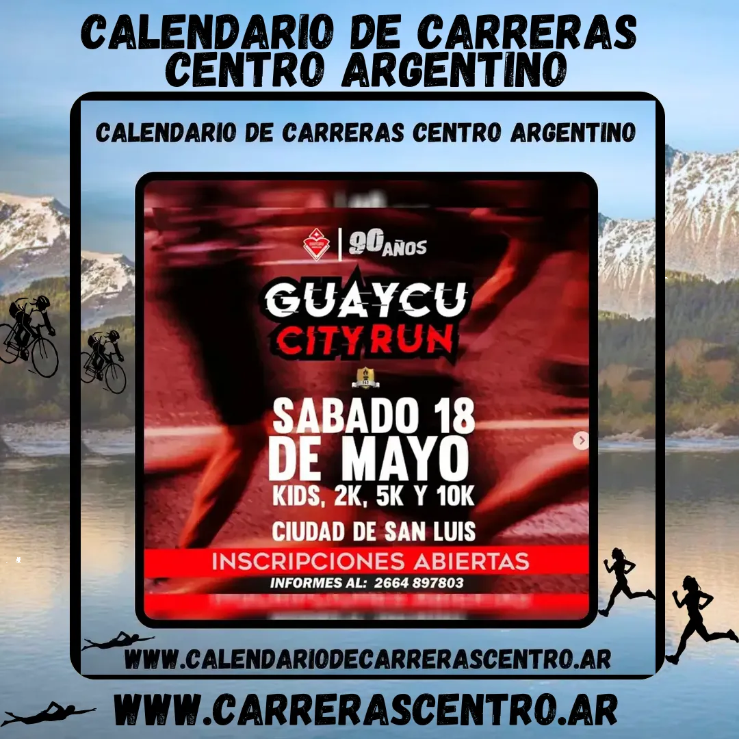 Flyer de Guaycu City Run 2024
