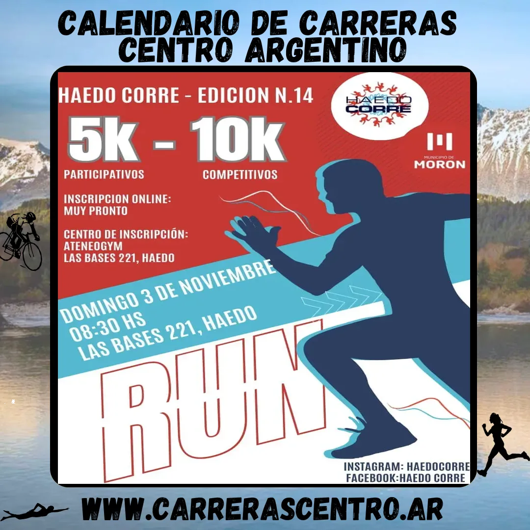 Flyer de Haedo Corre 2024