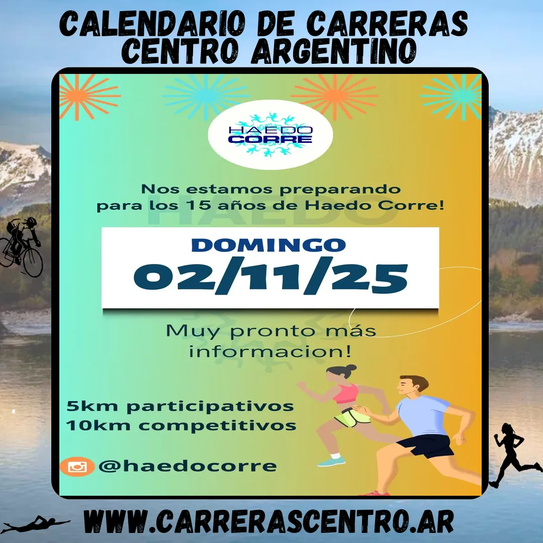Flyer de Haedo Corre 2025