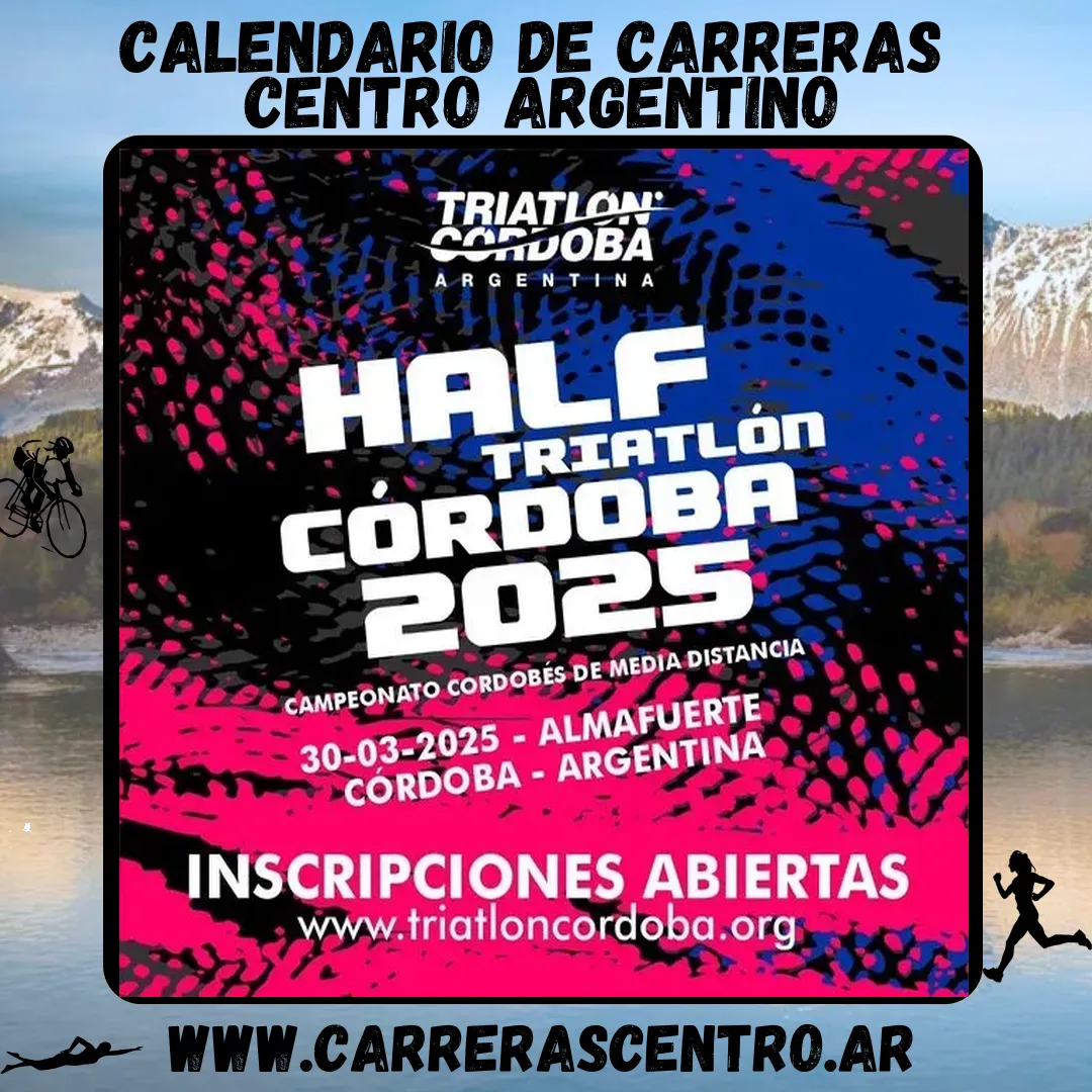 Flyer de Half Triatlón Córdoba 2025