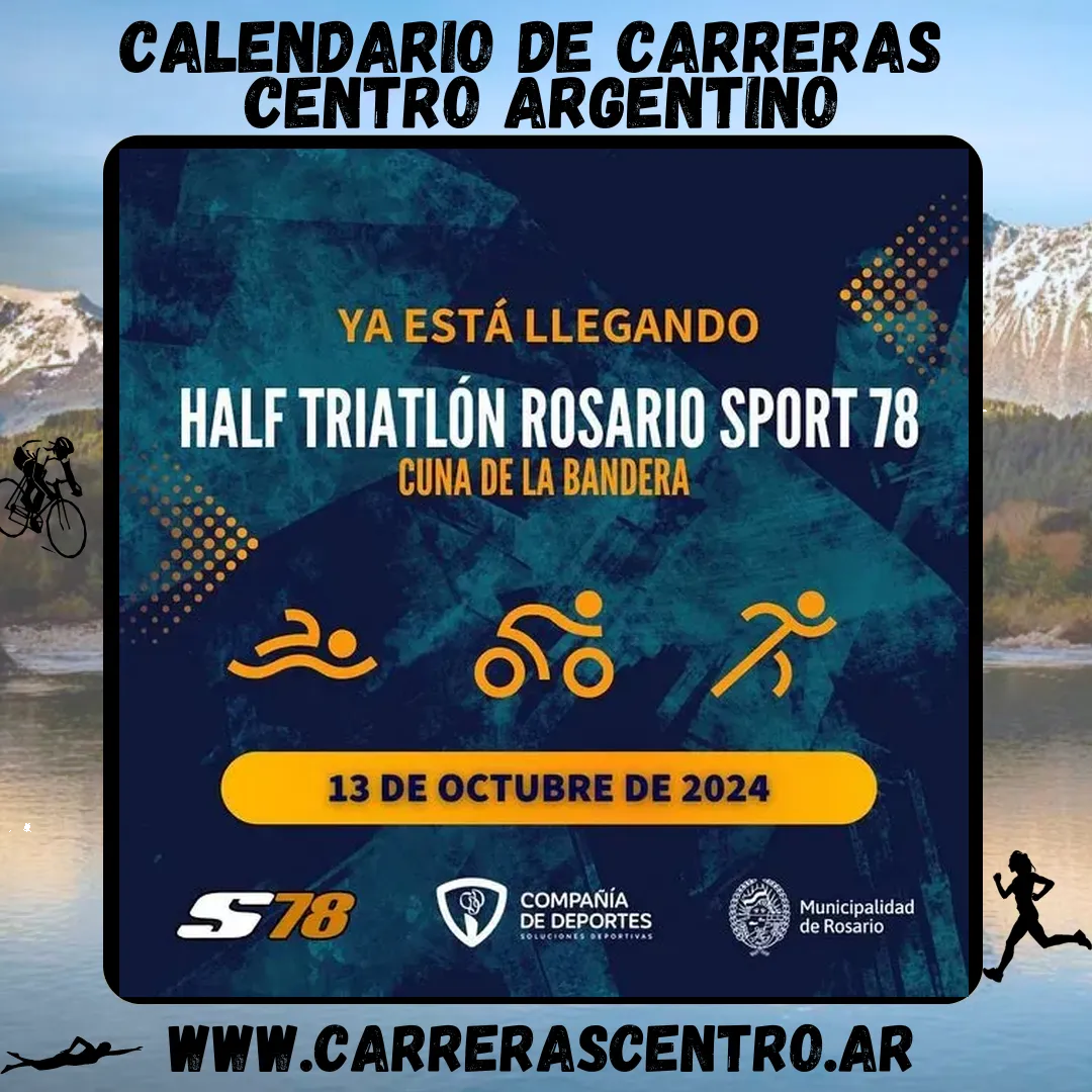 Flyer de Half Triatlón Rosario 2024