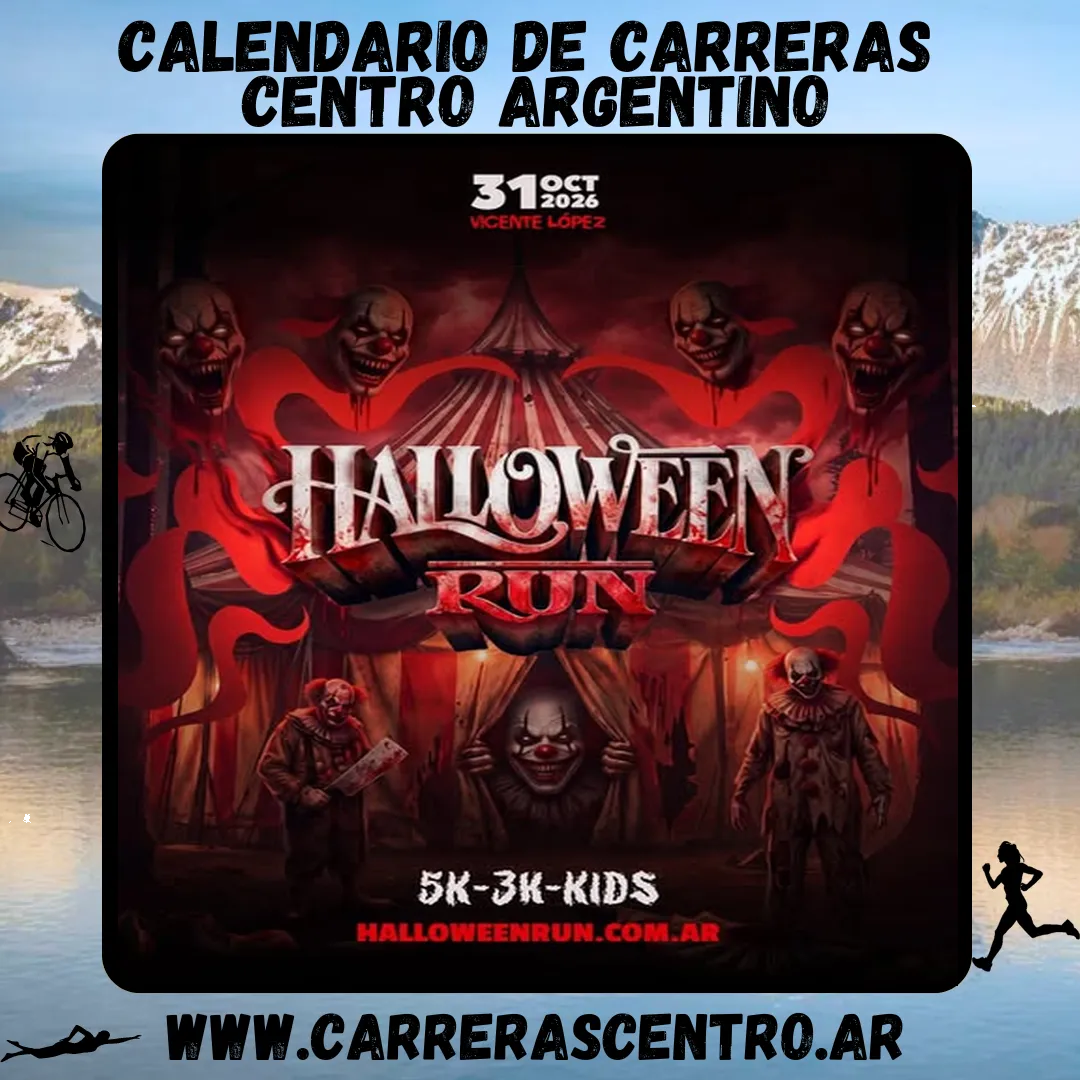 Flyer de Halloween Run 2026 - Edición Circus